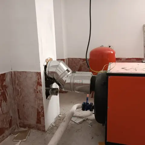 Kazan dairesinde duman kanalı ve kolektör hattı