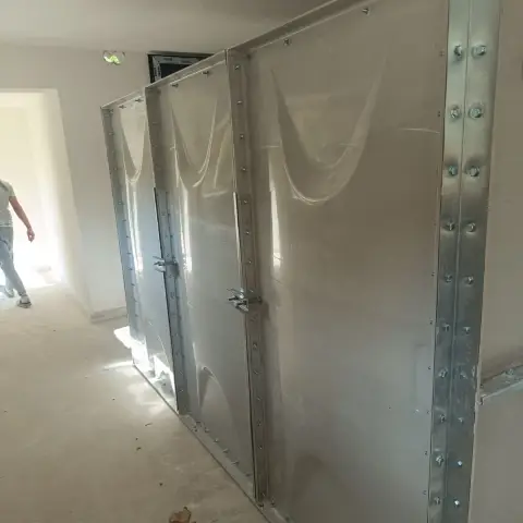 CTP (GRP) panel su deposu, kapalı mekân montajı