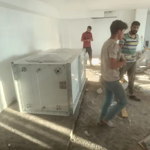 CTP (GRP) panel su deposu, kapalı mekân montajı