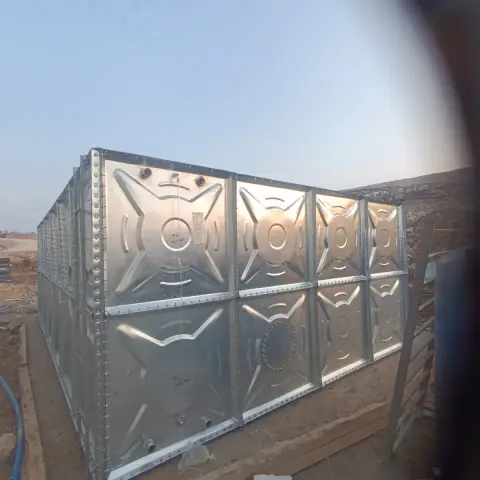 Galvaniz çelik panel su deposu, şantiye kampı uygulaması