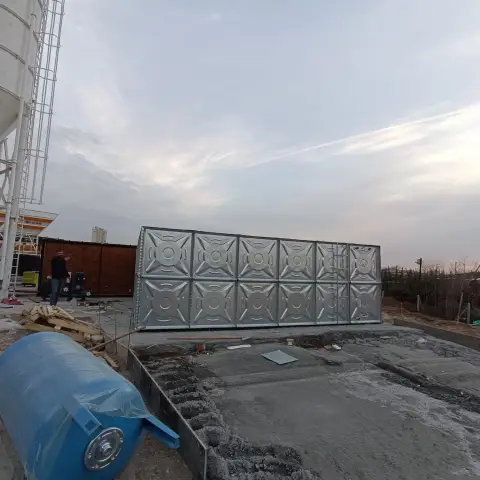 Galvaniz çelik panel su deposu, şantiye kampı uygulaması
