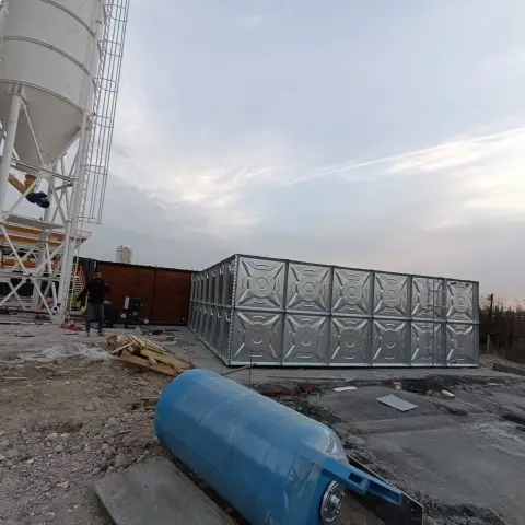Galvaniz çelik panel su deposu, şantiye kampı uygulaması