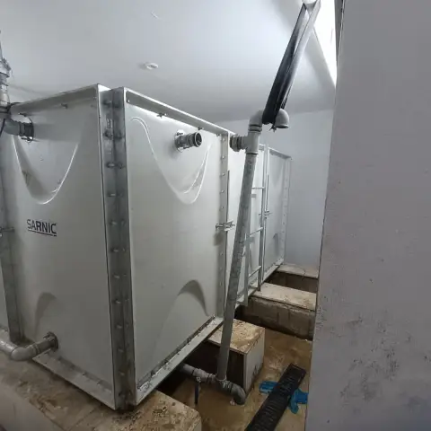 CTP (GRP) panel su deposu, kapalı mekân montajı