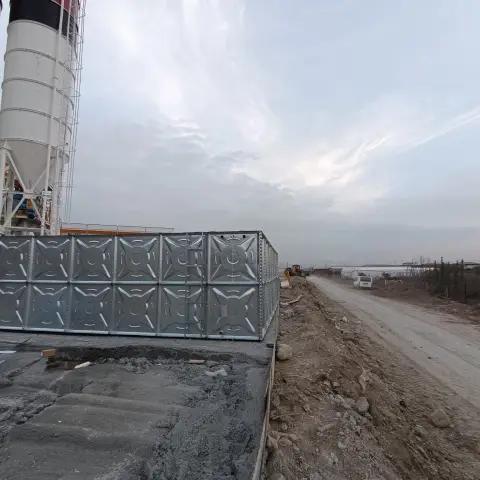 Galvaniz çelik panel su deposu, şantiye kampı uygulaması