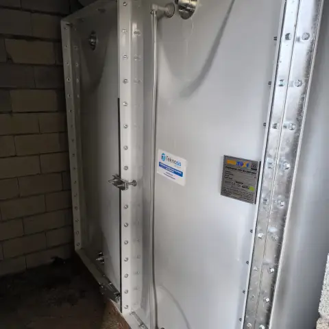 CTP (GRP) panel su deposu, kapalı mekân montajı