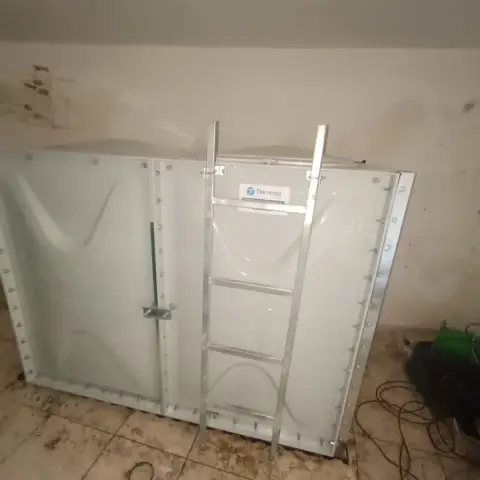 CTP (GRP) panel su deposu, kapalı mekân montajı