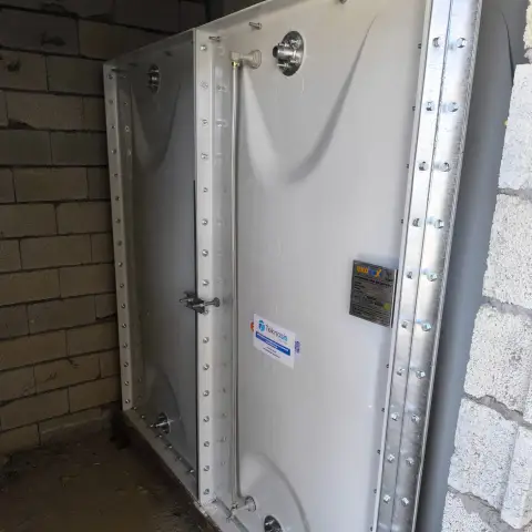 CTP (GRP) panel su deposu, kapalı mekân montajı