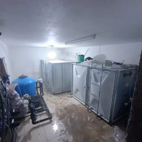 Pompa dairesinde su deposu, hidrofor ve genleşme tankı