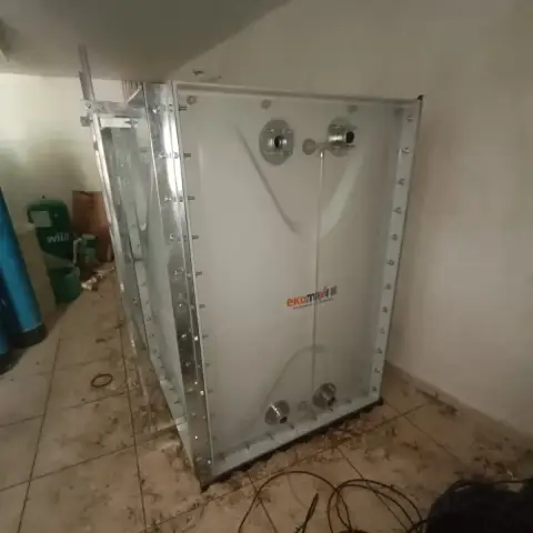 CTP (GRP) panel su deposu, kapalı mekân montajı