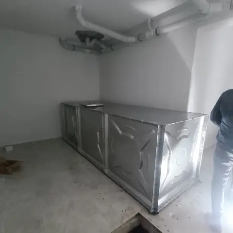 Galvaniz çelik panel su deposu, kapalı mekân
