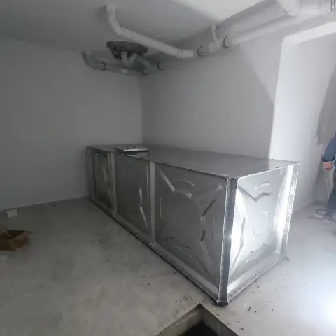 Galvaniz çelik panel su deposu, kapalı mekân