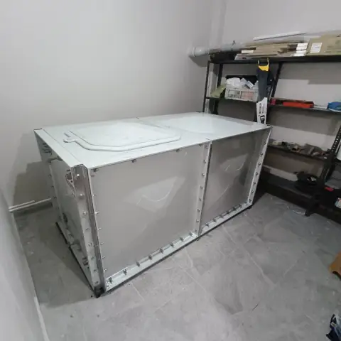 CTP (GRP) panel su deposu, kapalı mekân montajı
