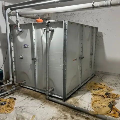 CTP (GRP) panel su deposu, kapalı mekân montajı