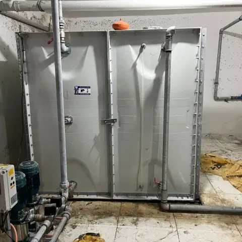 Galvaniz çelik panel su deposu, kapalı mekân