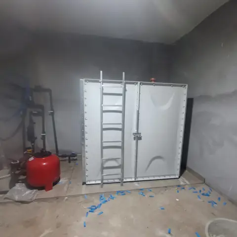 CTP (GRP) panel su deposu, kapalı mekân montajı