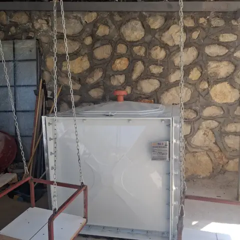 CTP (GRP) panel su deposu, kapalı mekân montajı
