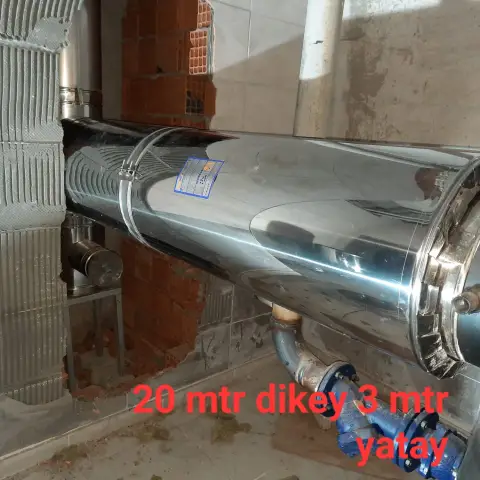 30 m dikey, 3 m yatay baca hattı bağlantısı
