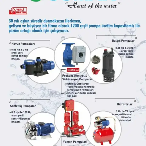 Sumak Pompa ürün yelpazesi
